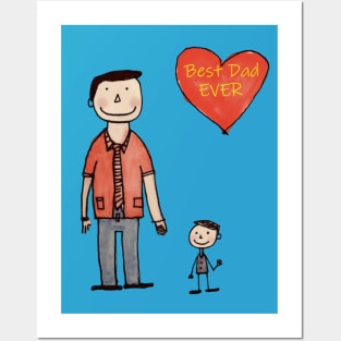 Best Dad Ever Posters and Art